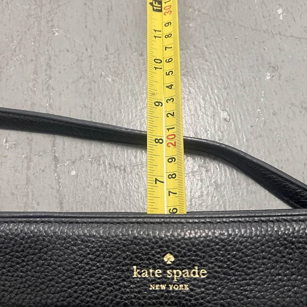 Kate Spade New York Pebbled Leather Crossbody Bag Black Tassel Zip Purse - Picture 16 of 16